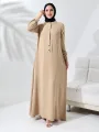 ÇıtÇıtlı Elbise - Bej