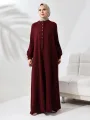 ÇıtÇıtlı Elbise - Bordo