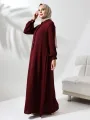 ÇıtÇıtlı Elbise - Bordo