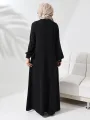 ÇıtÇıtlı Elbise - Siyah