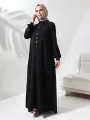 ÇıtÇıtlı Elbise - Siyah