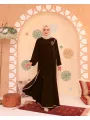 Elif Vav Detaylı Ferace - Acı Kahve