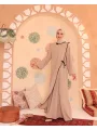 Elif Vav Detaylı Ferace - Bej