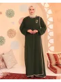 Elif Vav Detaylı Ferace - Haki