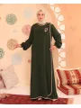 Elif Vav Detaylı Ferace - Haki