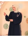 Elif Vav Detaylı Ferace - Lacivert