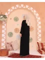 Elif Vav Detaylı Ferace - Siyah