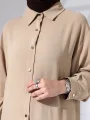 Gömlek Yaka ÇıtÇıtlı Takım - Bej