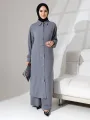Gömlek Yaka ÇıtÇıtlı Takım - Gri