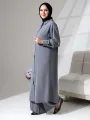 Gömlek Yaka ÇıtÇıtlı Takım - Gri