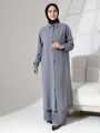 Gömlek Yaka ÇıtÇıtlı Takım - Gri