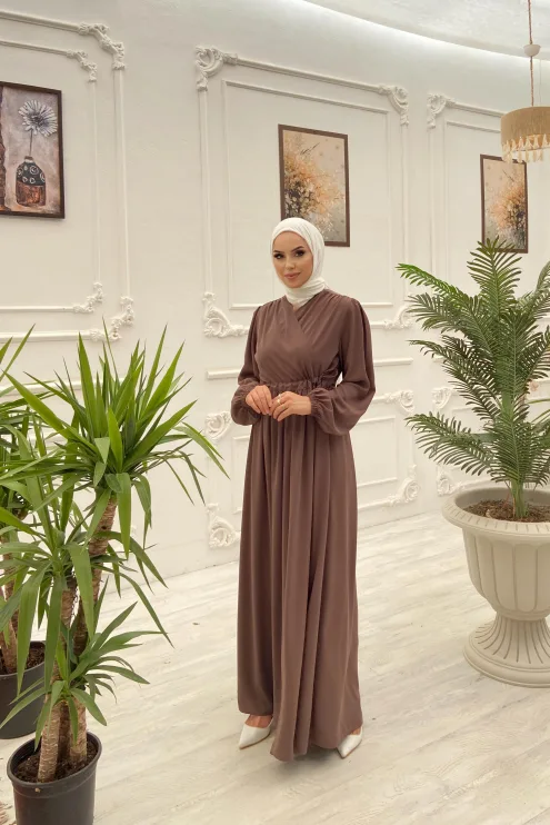 Hürrem Elbise Ferace - Koyu Vizon