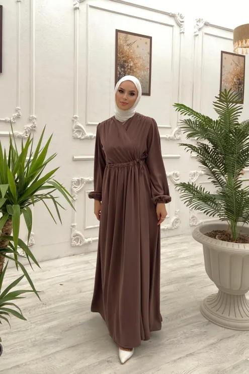 Hürrem Elbise Ferace - Koyu Vizon