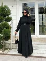 Kaşe Kloş Kaban - Siyah