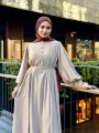Kristal Taşlı Abaya - Bej