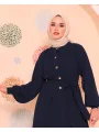 Patlı Elbise - Lacivert