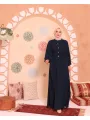 Patlı Elbise - Lacivert