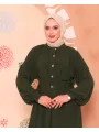 Patlı Elbise - Yeşil