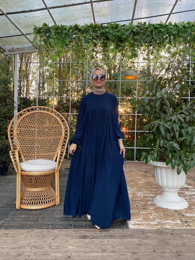 Rabia Robalı Elbise - Lacivert