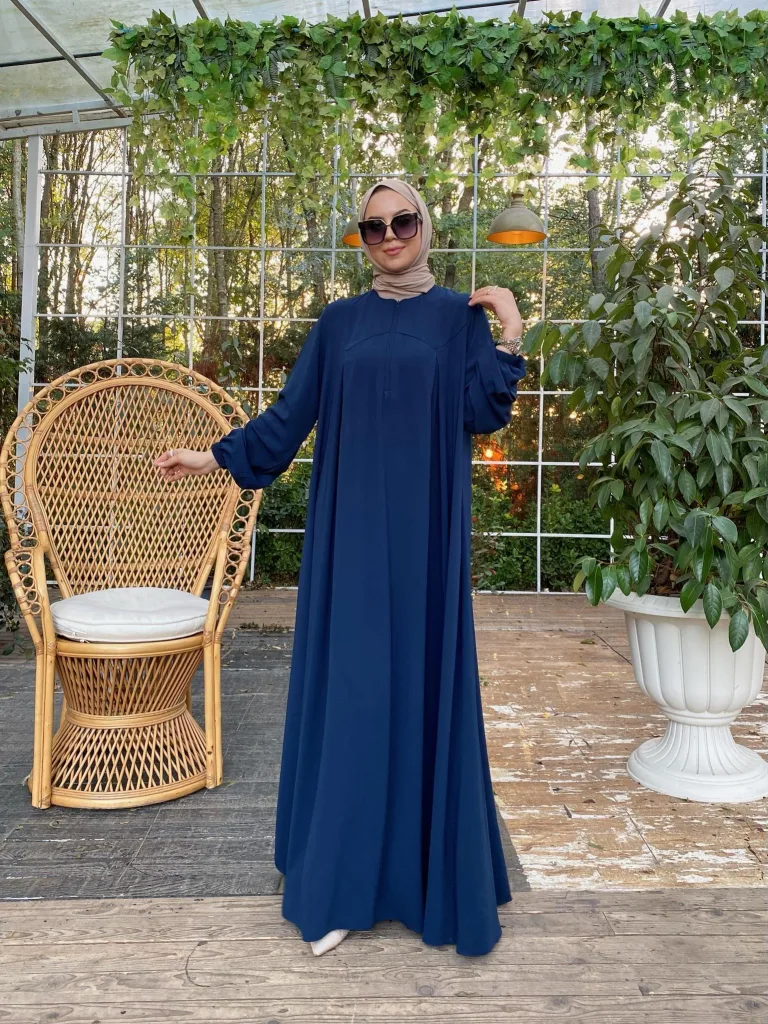 Rabia Robalı Elbise - Lacivert