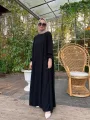 Rabia Robalı Elbise - Siyah