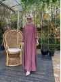 Rabia Robalı Elbise - Gül Kurusu