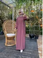 Rabia Robalı Elbise - Gül Kurusu