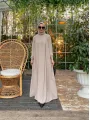 Rabia Robalı Elbise - Bej