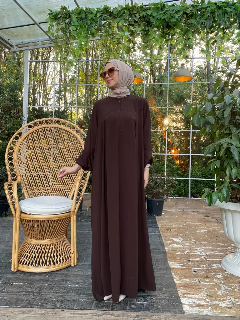 Rabia Robalı Elbise - Acı Kahve