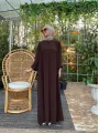 Rabia Robalı Elbise - Acı Kahve