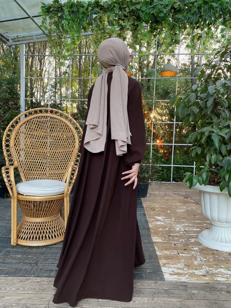 Rabia Robalı Elbise - Acı Kahve