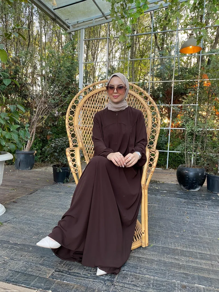 Rabia Robalı Elbise - Acı Kahve