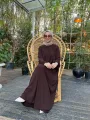 Rabia Robalı Elbise - Acı Kahve