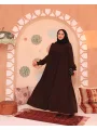 V Yaka Elbise - Acı Kahve