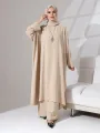 Zühre Üçlü Takım - Bej